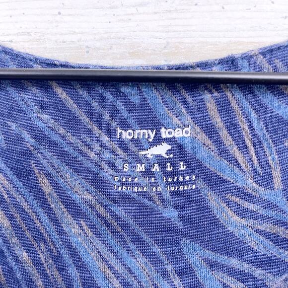 Horny Toad & Co Cinch V Neck Tencel Jersey Dress Blue 3/4 Sleeve Womens Small - Picture 5 of 6